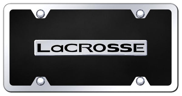 Buick LaCrosse Chrome & Black Acrylic Plate + Frame Kit License Plate - B.LACR.CBK