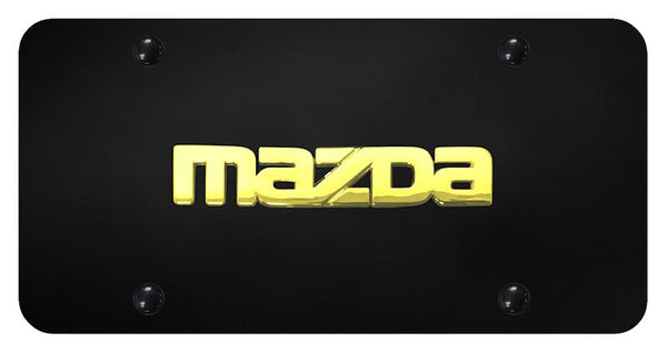 Mazda Mazda Gold & Black Acrylic Plate License Plate - B.MAZ.GB