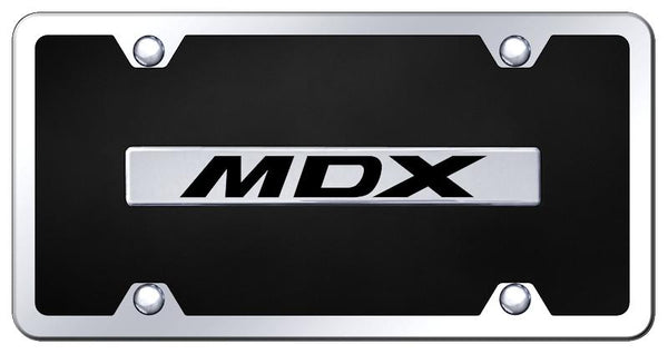 Acura MDX Chrome & Black Acrylic Plate + Frame Kit License Plate - B.MDX.CBK