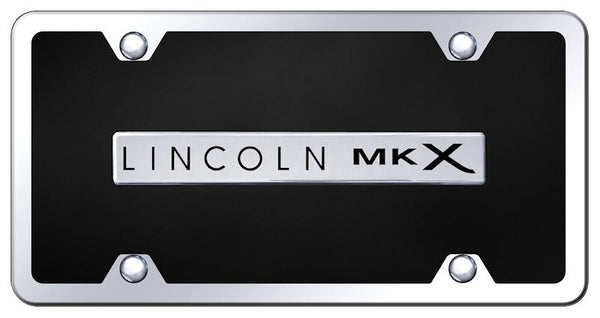 Lincoln MKX Chrome & Black Acrylic Plate + Frame Kit License Plate - B.MKX.CBK