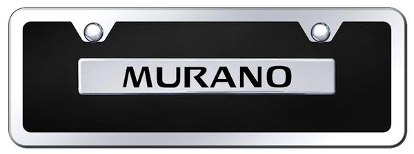 Nissan Murano Chrome & Black Acrylic Mini Plate + Frame Kit License Plate - B.MUR.CBMK