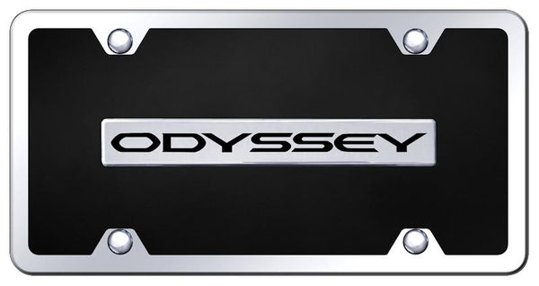 Honda Odyssey Chrome & Black Acrylic Plate + Frame Kit License Plate - B.ODY.CBK