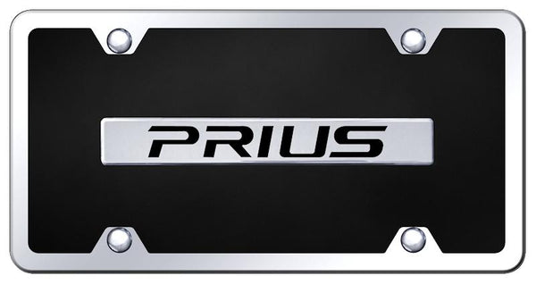 Toyota Prius Chrome & Black Acrylic Plate + Frame Kit License Plate - B.PRI.CBK