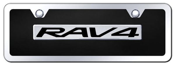 Toyota RAV4 Chrome & Black Acrylic Mini Plate + Frame Kit License Plate - B.RAV.CBMK