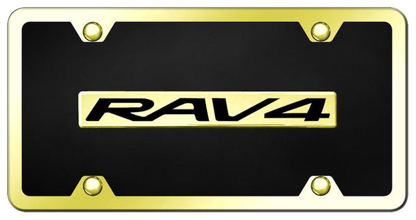 Toyota RAV4 Gold & Black Acrylic Plate + Frame Kit License Plate - B.RAV.GBK