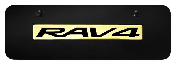 Toyota RAV4 Gold & Black Acrylic Mini Plate License Plate - B.RAV.GBM