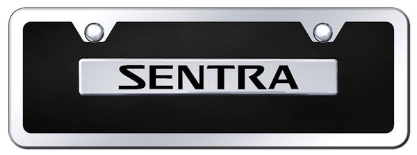 Nissan Sentra Chrome & Black Acrylic Mini Plate + Frame Kit License Plate - B.SEN.CBMK