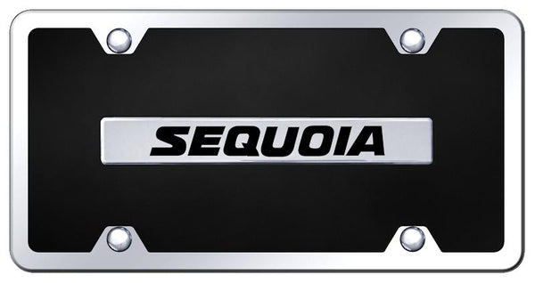 Toyota Sequoia Chrome & Black Acrylic Plate + Frame Kit License Plate - B.SEQ.CBK