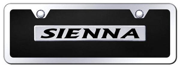 Toyota Sienna Chrome & Black Acrylic Mini Plate + Frame Kit License Plate - B.SIE.CBMK