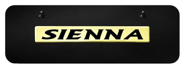 Toyota Sienna Gold & Black Acrylic Mini Plate License Plate - B.SIE.GBM