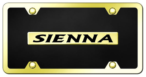 Toyota Sienna Gold & Black Acrylic Plate License Plate - B.SIE.GB