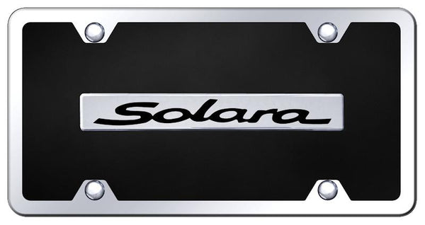 Toyota Solara Chrome & Black Acrylic Plate + Frame Kit License Plate - B.SOL.CBK