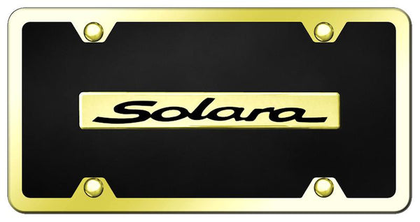 Toyota Solara Gold & Black Acrylic Plate + Frame Kit License Plate - B.SOL.GBK