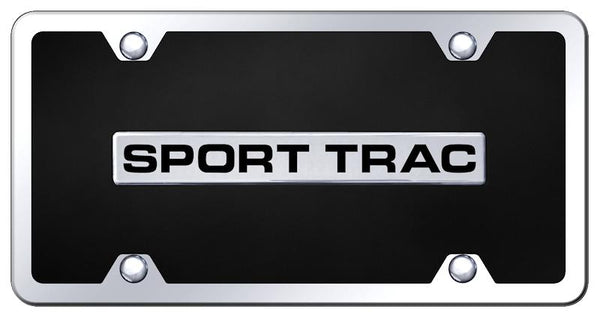 Ford Sport Trac Chrome & Black Acrylic Plate + Frame Kit License Plate - B.SPT.CBK