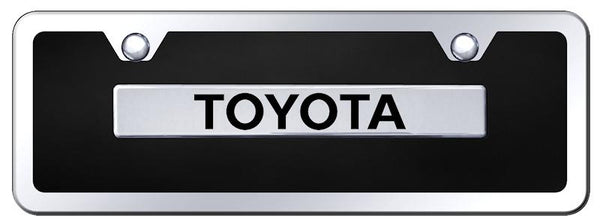 Toyota Toyota Chrome & Black Acrylic Mini Plate + Frame Kit License Plate - B.TOY.CBMK