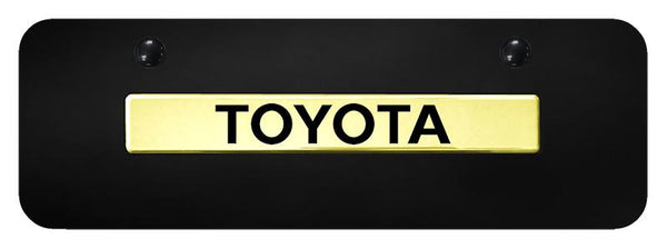 Toyota Toyota Gold & Black Acrylic Mini Plate License Plate - B.TOY.GBM