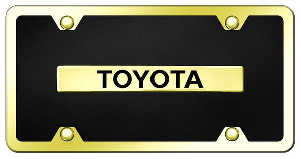 Toyota Toyota Gold & Black Acrylic Plate License Plate - B.TOY.GB