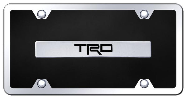 Toyota TRD Chrome & Black Acrylic Plate + Frame Kit License Plate - B.TRD.CBK