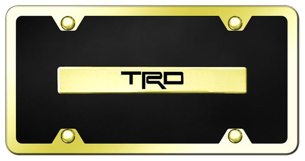 Toyota TRD Racing Gold & Black Acrylic Plate + Frame Kit License Plate - B.TRD.GBK