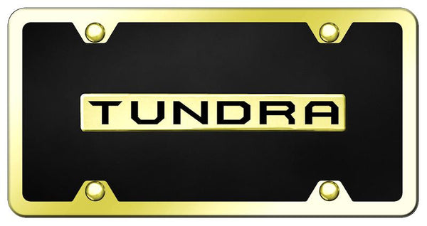 Toyota Tundra Gold & Black Acrylic Plate + Frame Kit License Plate - B.TUN.GBK