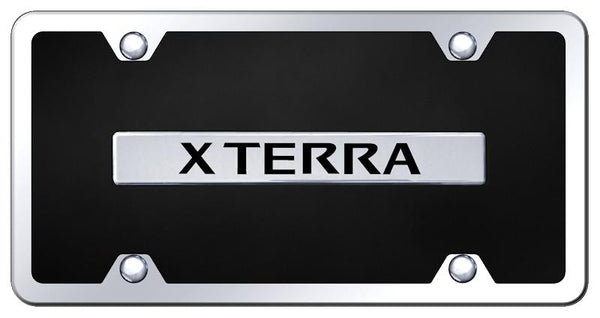 Nissan X-terra Chrome & Black Acrylic Plate + Frame Kit License Plate - B.XTE.CBK