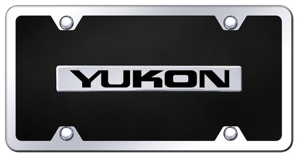 GMC Yukon Chrome & Black Acrylic Plate + Frame Kit License Plate - B.YUK.CBK