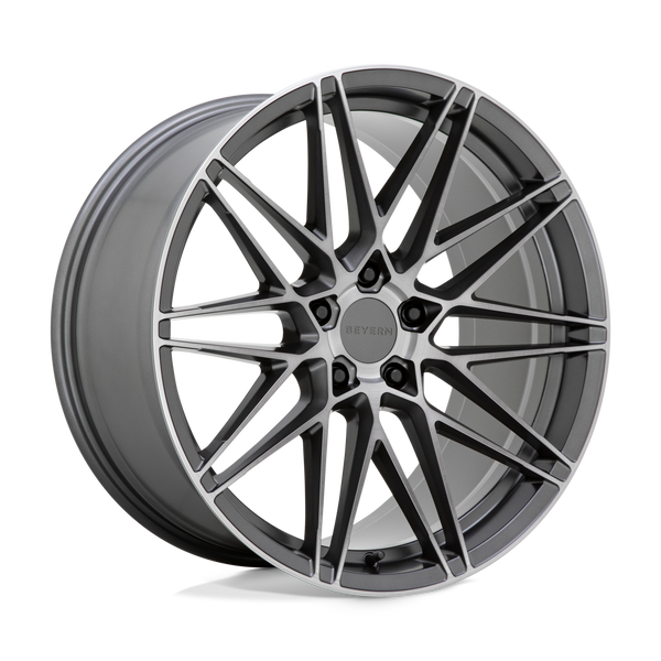 Beyern DAMON MATTE GUNMETAL WITH BRUSHED FACE Wheels for 2019-2022 HONDA PASSPORT [] - 18X8.5 15 mm - 18"  - (2022 2021 2020 2019)