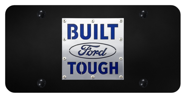 Ford Built Ford Tough License Plate - Brushed on Black License Plate - BFT.2.SB