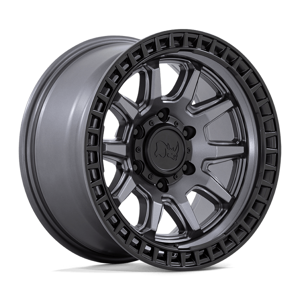 Black Rhino CALICO MATTE GUNMETAL WITH MATTE BLACK LIP Wheels for 2021-2023 FORD F-150 [] - 20X9 0 MM - 20"  - (2023 2022 2021)