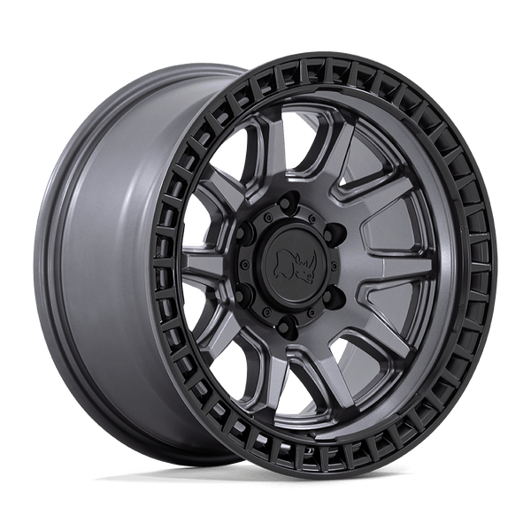 Black Rhino CALICO MATTE GUNMETAL WITH MATTE BLACK LIP Wheels for 2019-2023 ACURA RDX [] - 17X8.5 34 mm - 17"  - (2023 2022 2021 2020 2019)