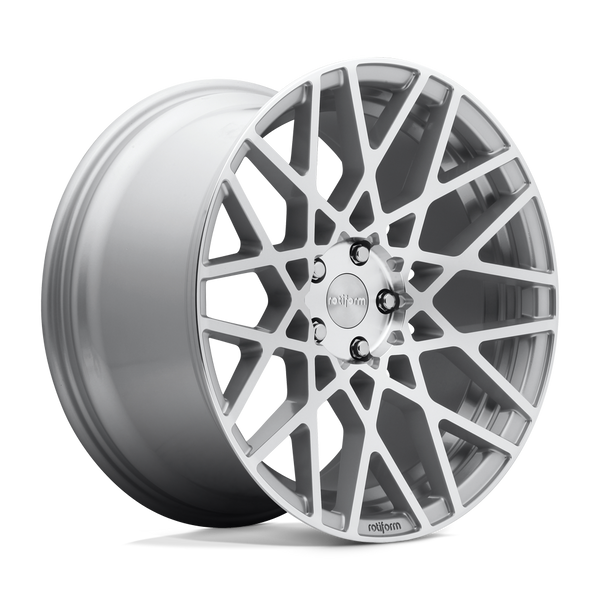 Rotiform 1PC R110 BLQ GLOSS SILVER MACHINED Wheels for 2015-2020 ACURA TLX [] - 18X8.5 38 MM - 18"  - (2020 2019 2018 2017 2016 2015)