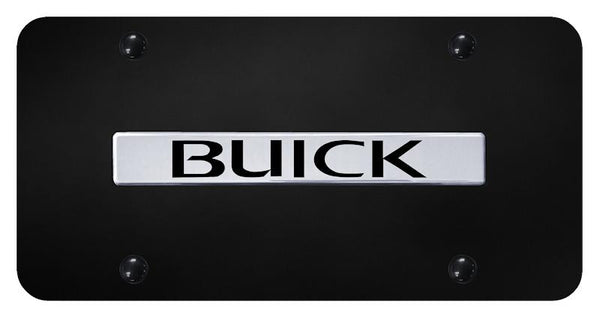 Buick Buick Chrome on Black 3D Bar License Plate - BUI.N.CB