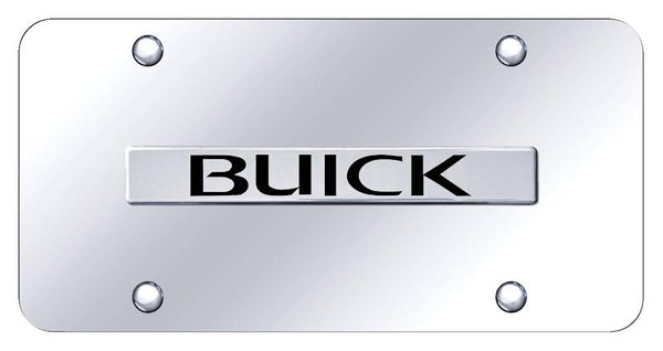 Buick Buick Chrome on Chrome 3D Bar License Plate - BUI.N.CC