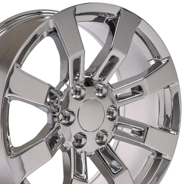 OE Wheels CA82 Chrome Wheels for 1999-2023 Cadillac Escalade  [] - 20x8.5 31 mm - 20"  - (2023 2022 2021 2020 2019 2018 2017 2016 2015 2014 2013 2012 2011 2010 2009 2008 2007 2006 2005 2004 2003 2002 2001 2000 1999)