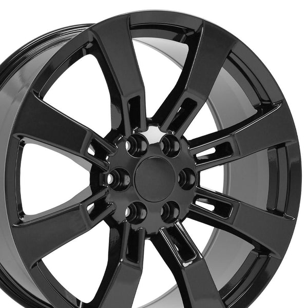 OE Wheels CA82 Gloss Black Wheels for 1995-2023 Chevrolet Tahoe  [] - 22x9 31 mm - 22"  - (2023 2022 2021 2020 2019 2018 2017 2016 2015 2014 2013 2012 2011 2010 2009 2008 2007 2006 2005 2004 2003 2002 2001 2000 1999 1998 1997 1996 1995)