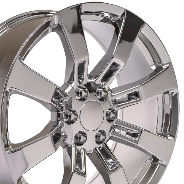 OE Wheels CA82 Chrome Wheels for 1999-2023 GMC Sierra 1500 [] - 22x9 31 mm - 22"  - (2023 2022 2021 2020 2019 2018 2017 2016 2015 2014 2013 2012 2011 2010 2009 2008 2007 2006 2005 2004 2003 2002 2001 2000 1999)