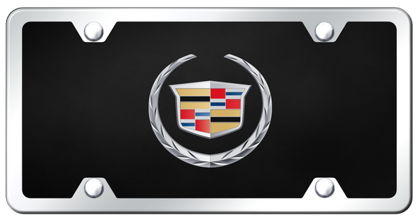 Cadillac Cadillac (New) Plate Kit - Chrome on Black License Plate - CAD.2.CBK