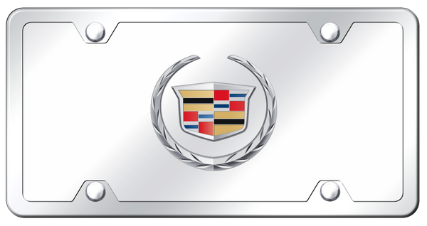 Cadillac Cadillac (New) Plate Kit - Chrome on Mirrored License Plate - CAD.2.CCK