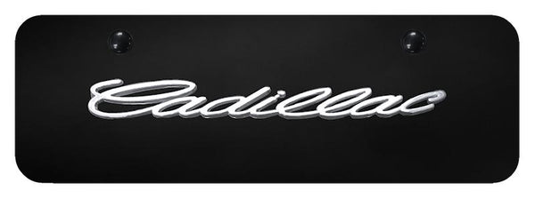 Cadillac Cadillac Chrome on Black 3D Bar Mini License Plate - CAD.N.CBM