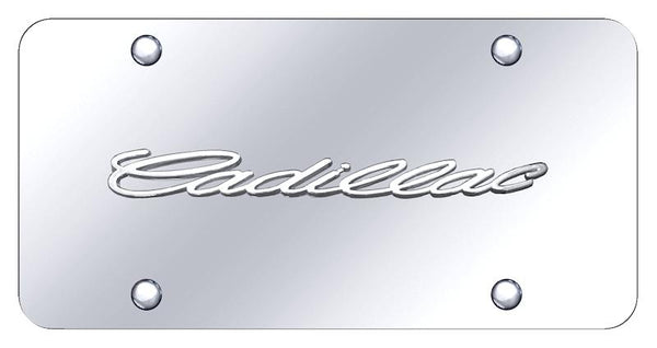 Cadillac Cadillac Chrome on Chrome 3D Bar License Plate - CAD.N.CC