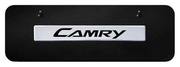 Toyota Camry Chrome on Black 3D Bar Mini License Plate - CAM.N.CBM