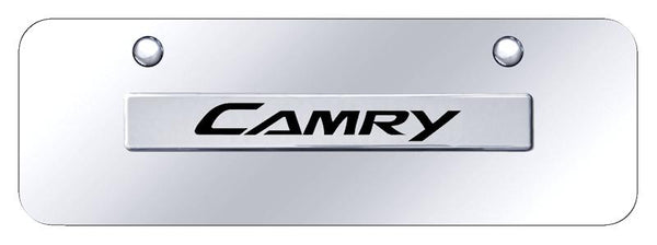 Toyota Camry Chrome on Chrome 3D Bar Mini License Plate - CAM.N.CCM