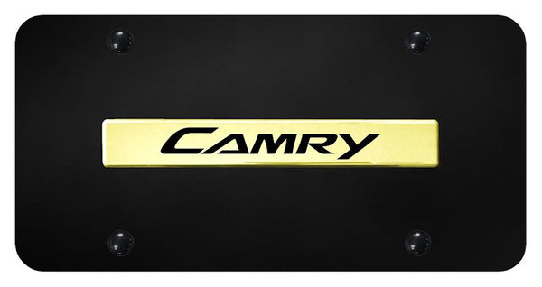 Toyota Camry Gold on Black 3D Bar License Plate - CAM.N.GB