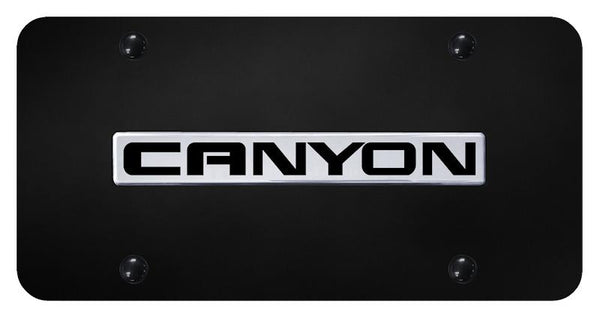 GMC Canyon Chrome on Black 3D Bar License Plate - CAN.N.CB