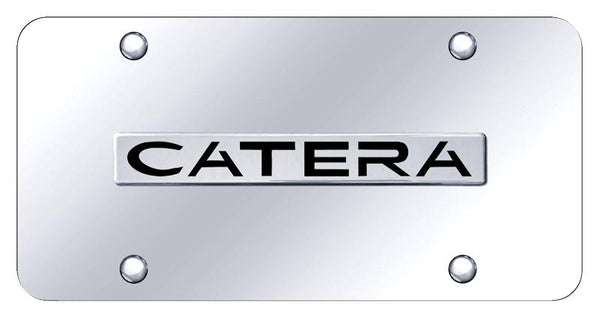 Cadillac Catera Chrome on Chrome 3D Bar License Plate - CAT.N.CC