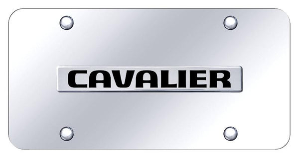 Chevrolet Cavalier Chrome on Chrome 3D Bar License Plate - CAV.N.CC