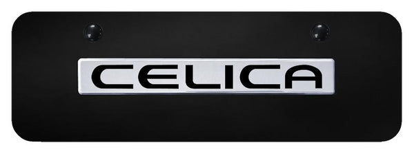 Toyota Celica Chrome on Black 3D Bar Mini License Plate - CEL.N.CBM