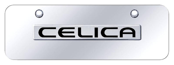 Toyota Celica Chrome on Chrome 3D Bar Mini License Plate - CEL.N.CCM