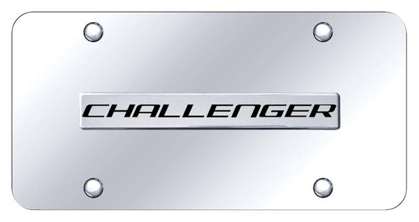 Dodge Challenger Chrome on Chrome 3D Bar License Plate - CHA.N.CC