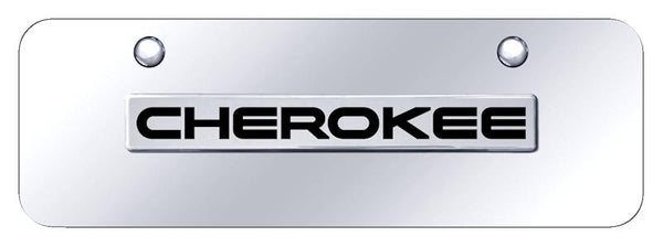 Jeep Cherokee Chrome on Chrome 3D Bar Mini License Plate - CHE.N.CCM